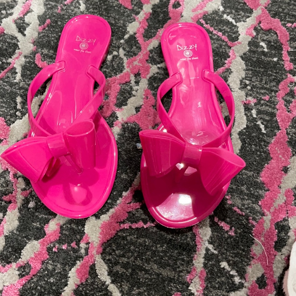 Pink new cute jelly sandals size 7